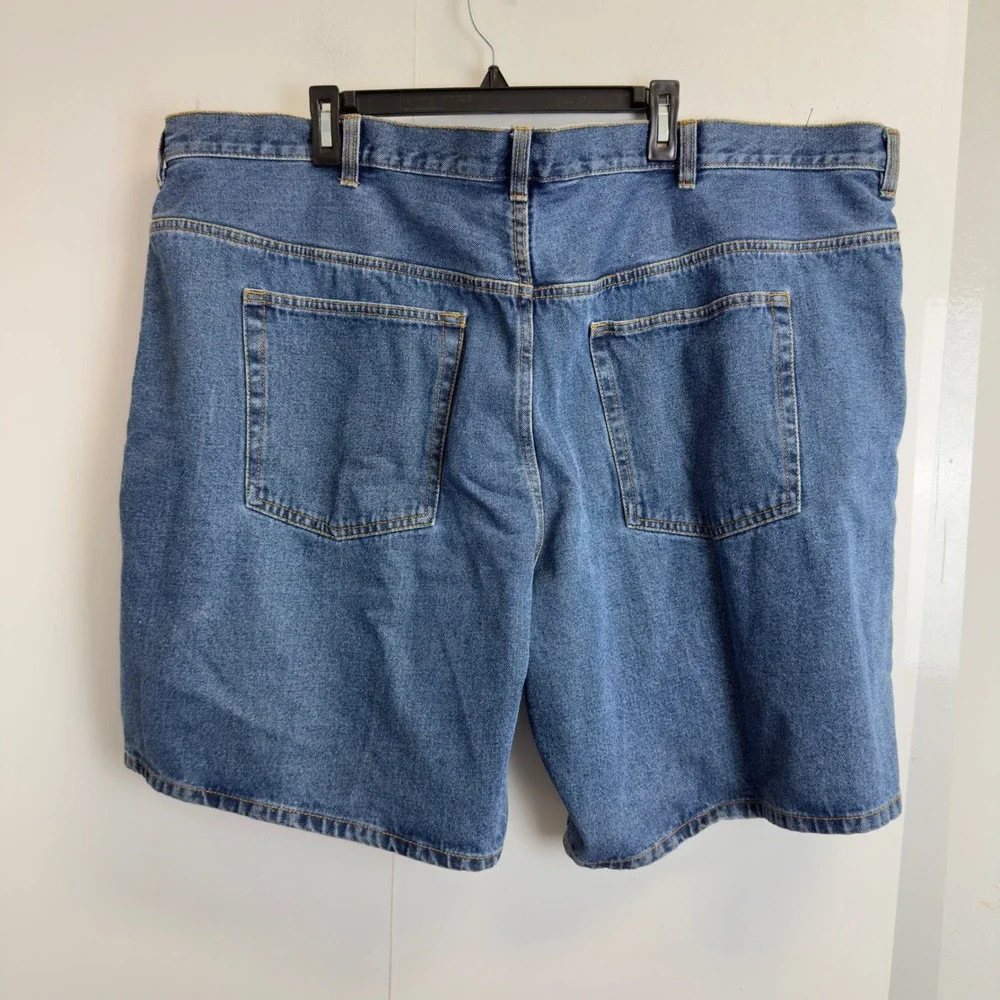 Basic Editions Mens Size 50 Denim Shorts Blue Medium Wash 100%‎ Cotton 10 Inseam